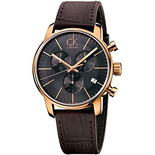 Calvin Klein Herren-Armbanduhr Chronograph Quarz Leder K2G276G3