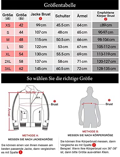 FLAVOR Lederjacke Herren mit abnehmbaren Hoodie - 6