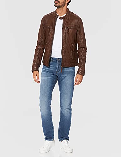 Oakwood Herren Lederjacke Echtleder 60901, Braun (Tabak), XL - 2