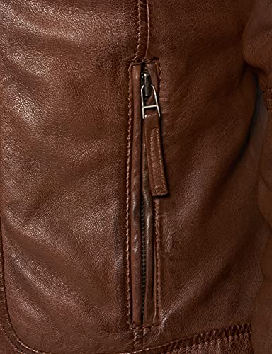 Oakwood Herren Lederjacke Echtleder 60901, Braun (Tabak), XL - 5