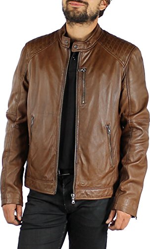 Oakwood Herren Lederjacke  Echtleder Gr. XX-Large, Braun – Marron (Tabacco) - 5
