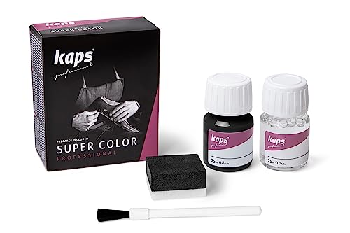 Kaps Super Color + Preparer Lederfarbe und Lösungsmittel 25 ml + 25 ml - Schwarz