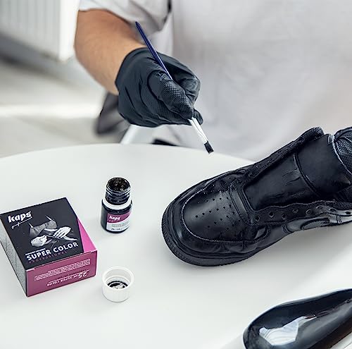 Kaps Super Color + Preparer Lederfarbe und Lösungsmittel 25 ml + 25 ml – Schwarz - 6