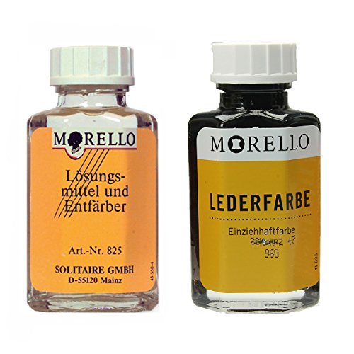 Morello Lederfarbe schwarz mit Morello Reiniger SET (56, Schwarz)