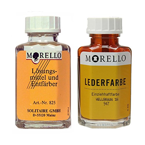 Morello Lederfarbe hellbraun mit Morello Lederreiniger SET