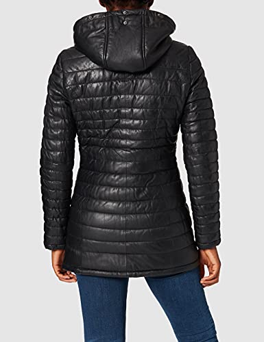 Oakwood Damen Ledermantel // Schwarz - 4