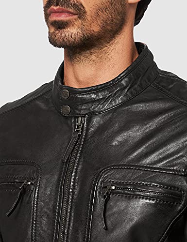Oakwood Herren Jacke  Echtleder 60901, Noir (Noir), Medium - 3