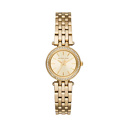 Michael Kors Damen Analog Quarz Uhr mit Weißgold Armband MK3295