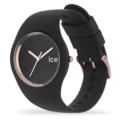 Ice-Watch – ICE glam Black Rose-Gold – Schwarze Damenuhr mit Silikonarmband – 000980 (Medium) - 2