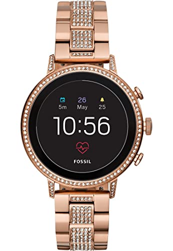 Fossil Damen Digital Smart Watch Armbanduhr mit Edelstahl Armband FTW6011