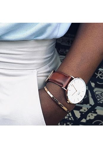 Daniel Wellington Damen-Armbanduhr Classic St.Mawes Analog Quarz Leder Rosegold/braun DW00100035 - 2