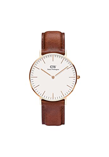 Daniel Wellington Damen-Armbanduhr Classic St.Mawes Analog Quarz Leder Rosegold/braun DW00100035 - 8