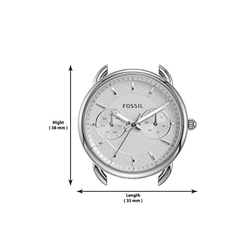 Fossil Tailor Damen Armbanduhr aus Edelstahl / Handgelenk Uhr inkl. Wochentags- & Datumsanzeige – wasserfestes, analoges Quarzuhrwerk mit Zeiger - 5