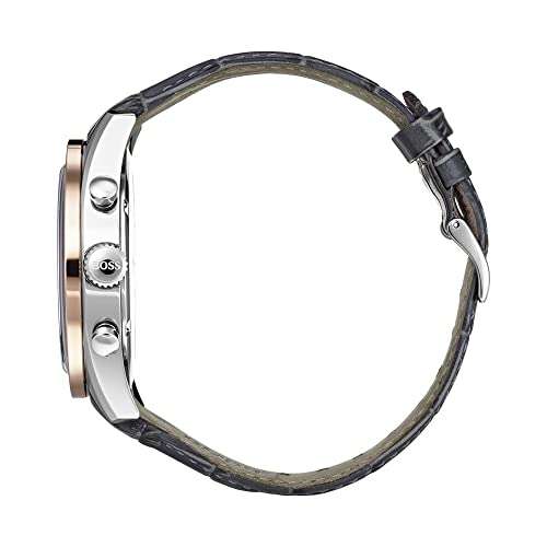 Hugo Boss Herren Chronograph Quarz Uhr mit Leder Armband 1513628 - 3