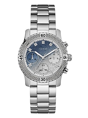 Guess Damen Analog Quarz Uhr mit Edelstahl Armband W0774L6