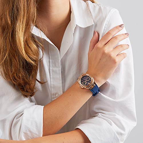 Guess Damen Analog Quarz Uhr mit Silikon Armband W1053L1 - 6