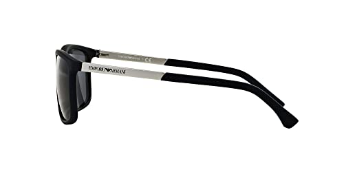 EMPORIO ARMANI Unisex Sonnenbrille 547487, Blau (Blue Rubber, Large (Herstellergröße: 58) - 4