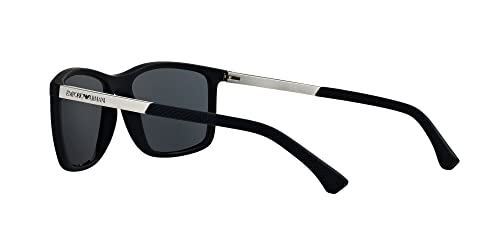 EMPORIO ARMANI Unisex Sonnenbrille 547487, Blau (Blue Rubber, Large (Herstellergröße: 58) - 5