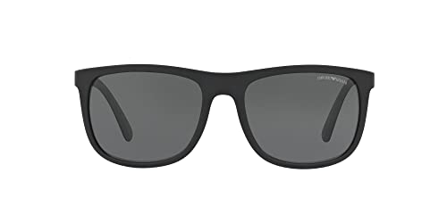 Emporio Armani Herren Sonnenbrille 0EA4079, Schwarz (Matte Black 504287), Large (Herstellergröße: 57)