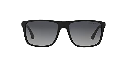 Emporio Armani Unisex Sonnenbrille 5229t3, Mehrfarbig (Black/Grey Rubber, Large (Herstellergröße: 56)