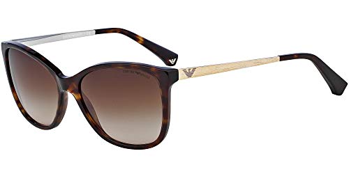 Emporio Armani Unisex Sonnenbrille 502613, Mehrfarbig (Dark Havana, Medium (Herstellergröße: 55)
