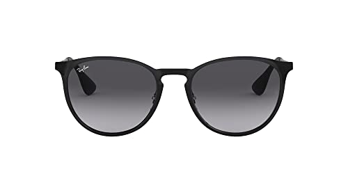 Ray Ban Unisex Sonnenbrille Erika Metal, (Gestell: schwarz, Gläser: grauverlauf 002/8G), Large (Herstellergröße: 54)