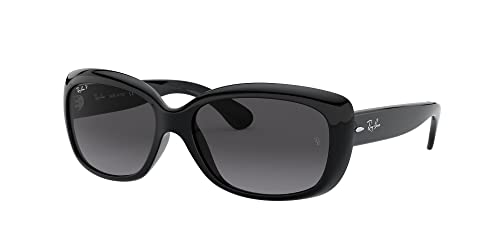 Ray-Ban RAYBAN Damen Sonnenbrille 4101, Shiny Black/Greygradientdarkgreypolar, 58 - 2