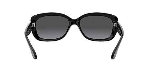 Ray-Ban RAYBAN Damen Sonnenbrille 4101, Shiny Black/Greygradientdarkgreypolar, 58 - 7