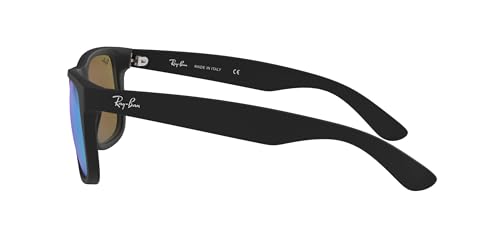 Ray-Ban 0RB4165 Justin Classic Sonnenbrille Large (Herstellergröße: 55), Schwarz (Gestell: Schwarz, Gläser: Blau Verspiegelt 622/55) - 2