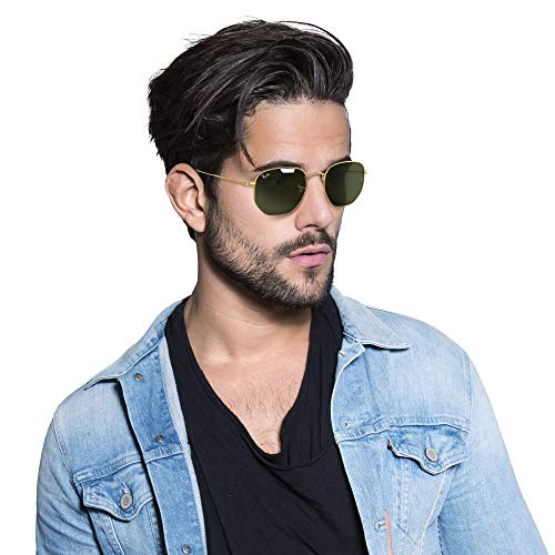 Rayban Unisex Sonnenbrille Rb3548n, (Gestell: Gold,Gläser: grün 001), Medium (Herstellergröße: 51) - 9