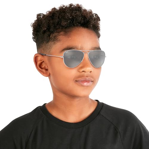 Ray-Ban Junior Unisex – Kinder Sonnenbrille 9506S, Black, 50 mm Lens/13 mm Bridge/120 mm Temple - 7