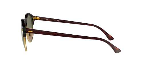 Ray Ban Unisex Sonnenbrille Clubround, Mehrfarbig (Gestell: Havana, Gläser: grün 990), Medium (Herstellergröße: 51) - 2