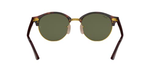 Ray Ban Unisex Sonnenbrille Clubround, Mehrfarbig (Gestell: Havana, Gläser: grün 990), Medium (Herstellergröße: 51) - 4