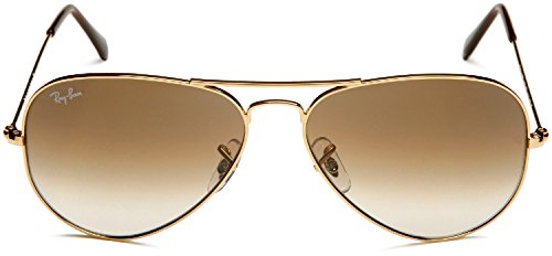 RAY BAN AVIATOR Sonnenbrille/Sunglasses – Gelb/Braun RB3025 001/51 (58mm) - 2