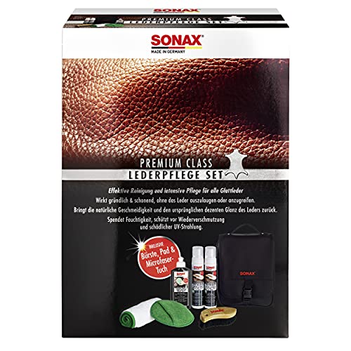 SONAX 281941 281.941 Premium Class Lederwartungssatz, Schwarz