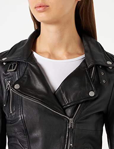 Freaky Nation Damen Lederjacke Biker Echtleder Schwarz - 3