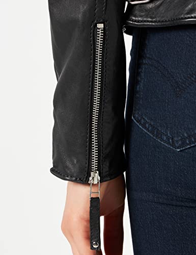 Freaky Nation Damen Lederjacke Biker Echtleder Schwarz - 5