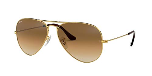 Ray Ban Unisex Sonnenbrille Aviator, Herstellergröße: 55, Gold