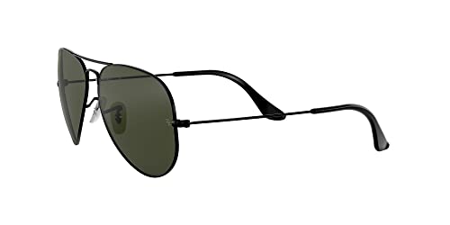 Ray Ban Unisex Sonnenbrille Aviator (Gestell: schwarz, Gläser: grau grün) - 3