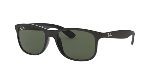 Ray Ban Unisex Sonnenbrille Andy, Herstellergröße: 55, Gestell: Schwarz, Gläser: Grün