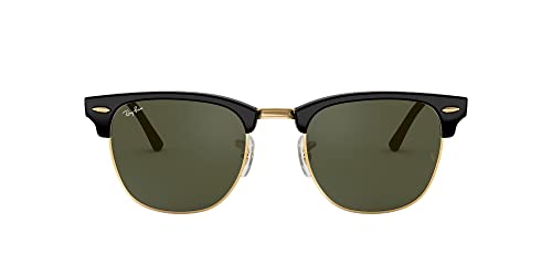 Ray Ban Unisex Sonnenbrille ,Herstellergröße: 49, Gestell: Schwarz/Gold, Gläser: Grün