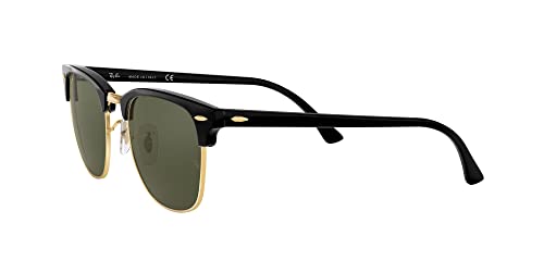 Ray Ban Unisex Sonnenbrille ,Herstellergröße: 49, Gestell: Schwarz/Gold, Gläser: Grün - 3