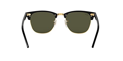 Ray Ban Unisex Sonnenbrille ,Herstellergröße: 49, Gestell: Schwarz/Gold, Gläser: Grün - 7