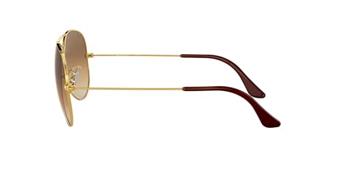 Ray Ban Unisex Aviator Sonnenbrille, Gestell: Gold, Gläser: Kristall braun - 2